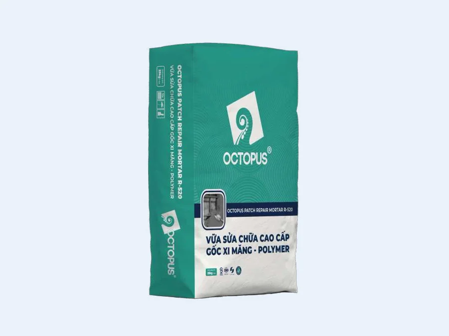 Bao vữa sửa chữa cao cấp gốc xi măng polymer OCTOPUS R-520