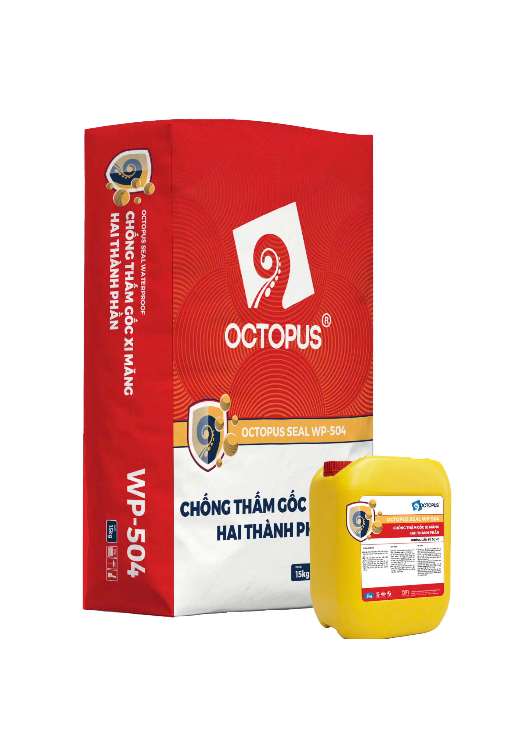 MÀNG ELASTIC WATERPROOFING GỐC XI MĂNG OCTOPUS SEAL WATERPROOF WP-504